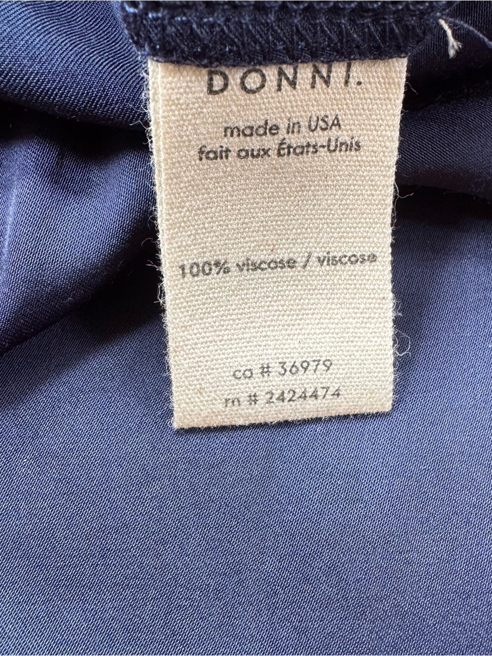 NWT DONNI The Silky Simple Pants Navy Blue Size Small - Picture 6 of 15